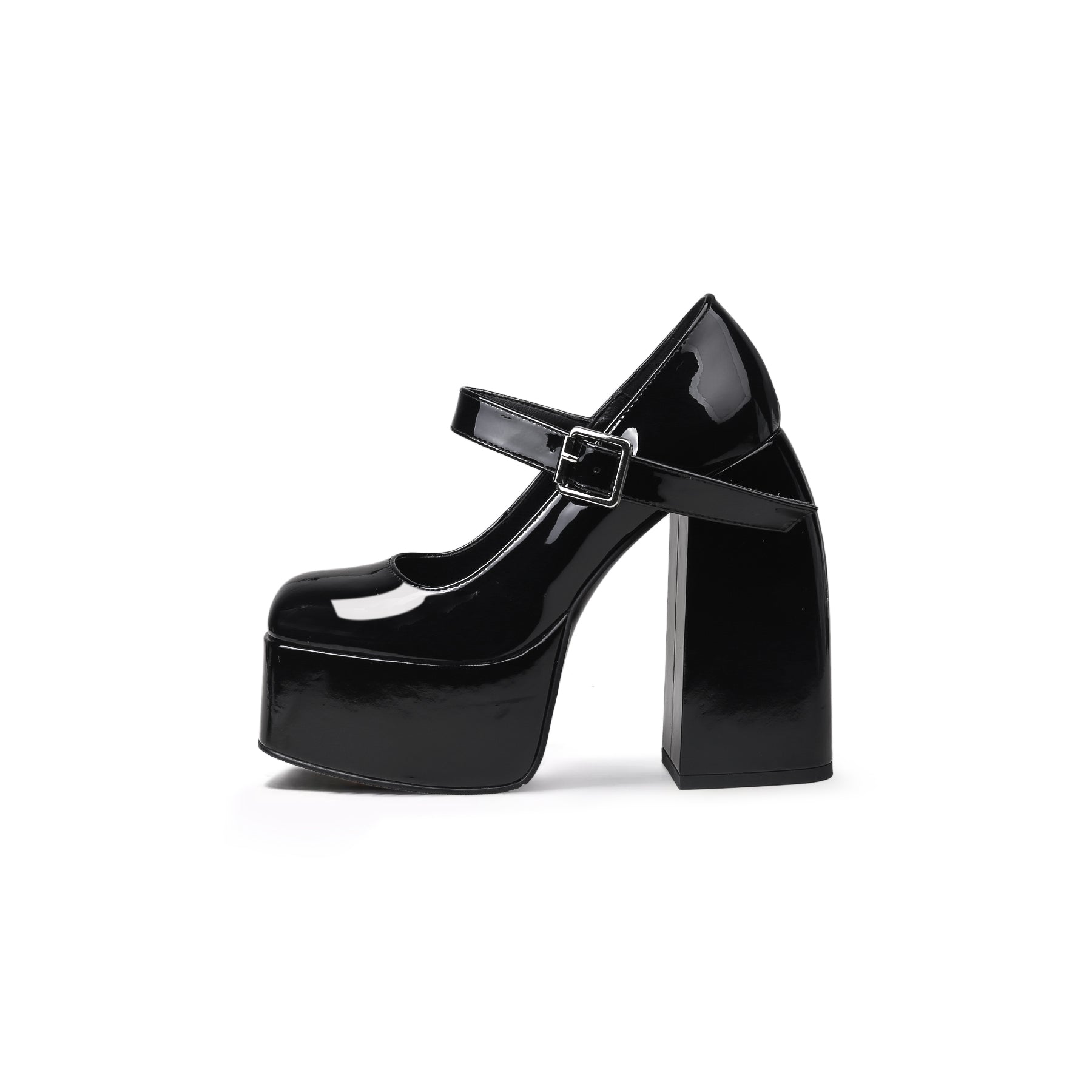 Platform-Heel Mary Jane Pumps-0