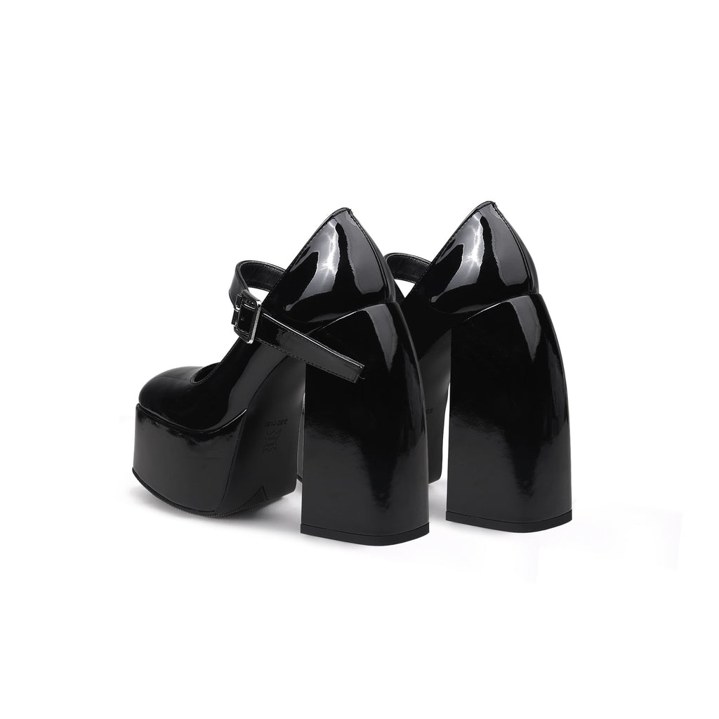 Platform-Heel Mary Jane Pumps-4